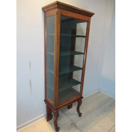 Spätviktorianische, schlanke Vitrine