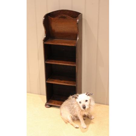 Offenes Bücherregal aus Eiche mit Zeitschriftenständer