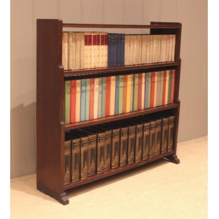 Art Deco offenes Bücherregal aus Eichenholz