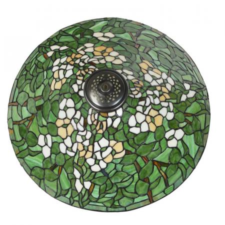 Clayre & Eef Hängelampe Tiffany Ø 50 cm Grün Glas Tiffany Lampen