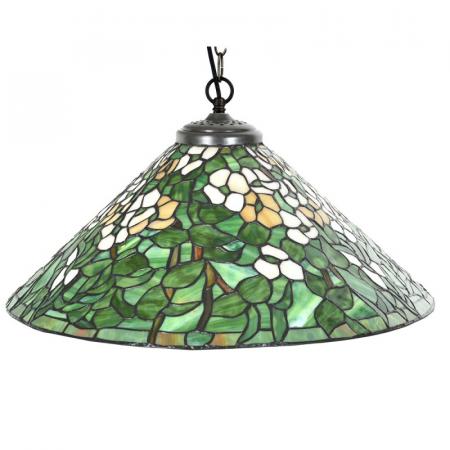Clayre & Eef Hängelampe Tiffany Ø 50 cm Grün Glas Tiffany Lampen