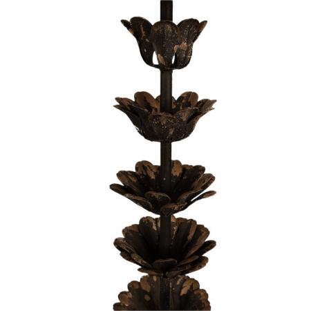 Clayre & Eef Tischlampe Ø 30x81 cm Braun Eisen Schreibtischlampe