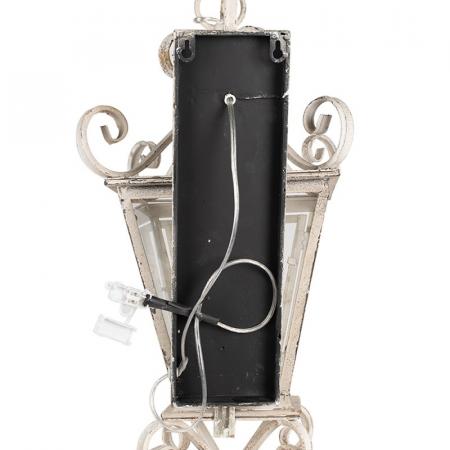 Clayre & Eef Wandleuchte 31x39x79 cm Beige Eisen Glas Wandlampe
