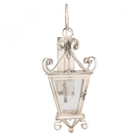 Clayre & Eef Wandleuchte 31x39x79 cm Beige Eisen Glas Wandlampe
