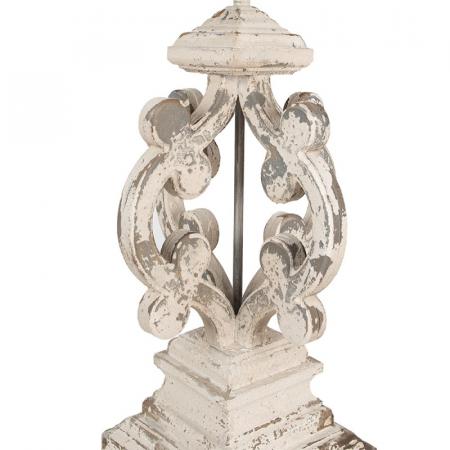 Clayre & Eef Tischlampe Ø 40x79 cm Beige Grau Eisen Schreibtischlampe