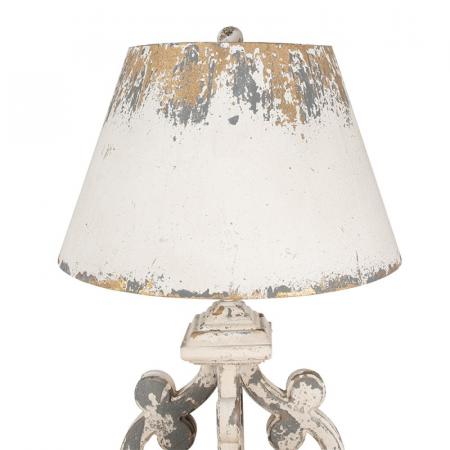 Clayre & Eef Tischlampe Ø 40x79 cm Beige Grau Eisen Schreibtischlampe