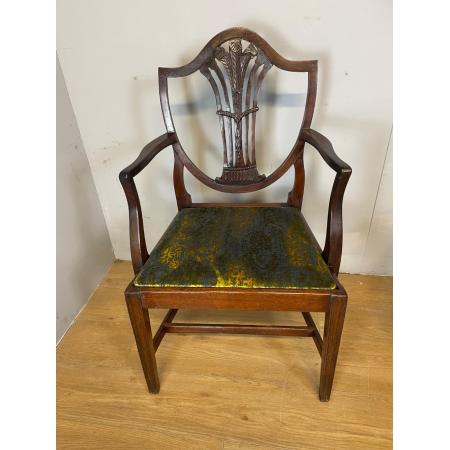 8er Set georgianische shield-back Stühle aus Mahagoni