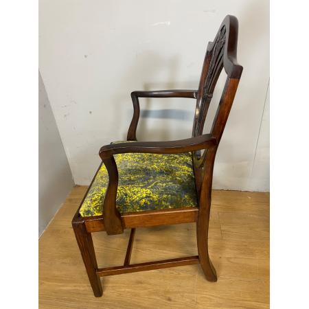 8er Set georgianische shield-back Stühle aus Mahagoni