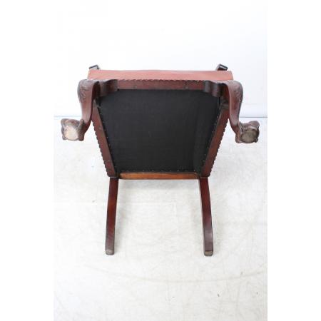 Edwardianischer Schreibtischstuhl aus Mahagoni/ Chippendale-Stil