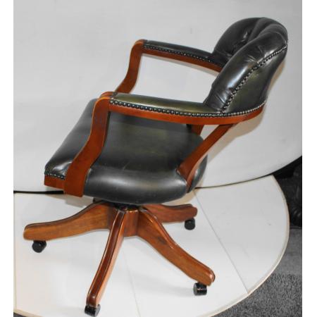 Antiker revolving desk chair aus Mahagoni
