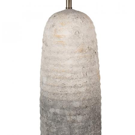 Clayre & Eef Tischlampe Ø 35x70 cm Grau Terrakotta Schreibtischlampe
