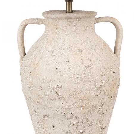 Clayre & Eef Tischlampe Ø 40x65 cm Beige Terrakotta Schreibtischlampe