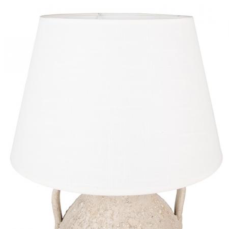 Clayre & Eef Tischlampe Ø 40x65 cm Beige Terrakotta Schreibtischlampe