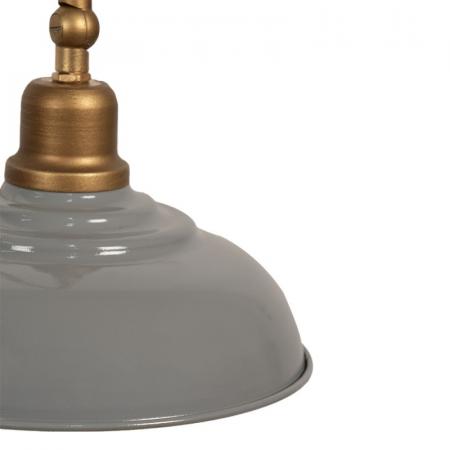 Clayre & Eef Wandleuchte 33x21x48 cm Grau Goldfarbig Eisen Wandlampe