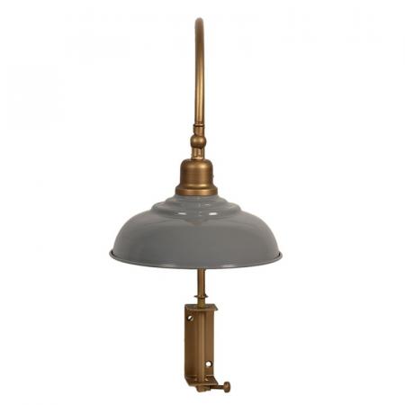 Clayre & Eef Wandleuchte 33x21x48 cm Grau Goldfarbig Eisen Wandlampe