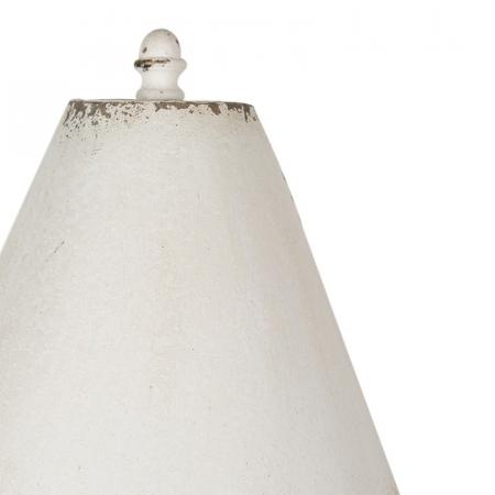 Clayre & Eef Tischlampe Ø 26x55 cm Weiß Eisen Schreibtischlampe
