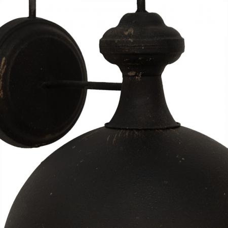 Clayre & Eef Wandleuchte 44x35x44 cm Schwarz Eisen Wandlampe
