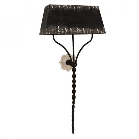 Clayre & Eef Wandleuchte 124 cm Schwarz Eisen Wandlampe