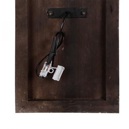 Clayre & Eef Wandleuchte 31x19x120 cm Beige Grau Holz Eisen Wandlampe