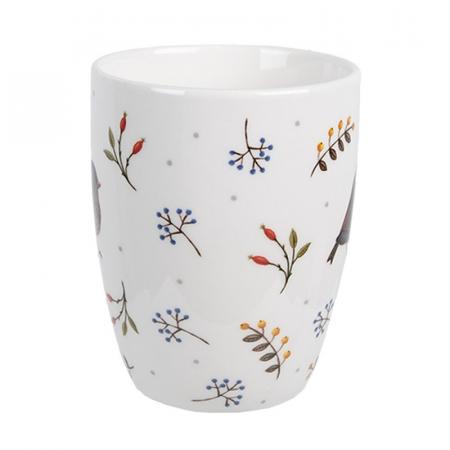 Clayre & Eef Tasse 350 ml Weiß Keramik Trinkbecher