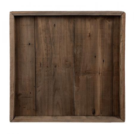 Clayre & Eef Dekoration Serviertablett 38x38x4 cm Braun Holz Quadrat