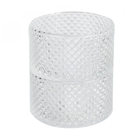 Clayre & Eef Glastopf Ø 10x25 cm Transparant Glas Topf mit Deckel