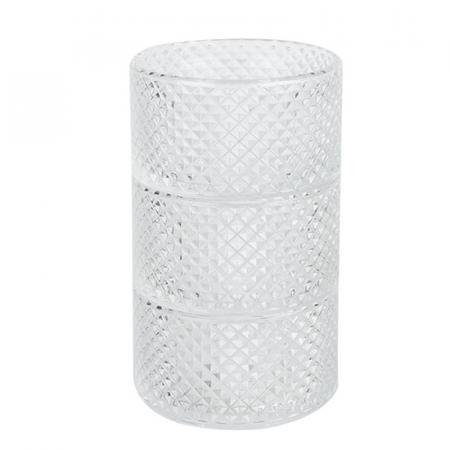 Clayre & Eef Glastopf Ø 10x25 cm Transparant Glas Topf mit Deckel