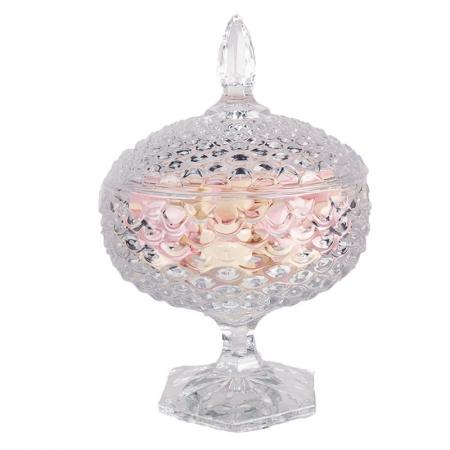 Clayre & Eef Glastopf Ø 16x25 cm Transparant Glas Topf mit Deckel