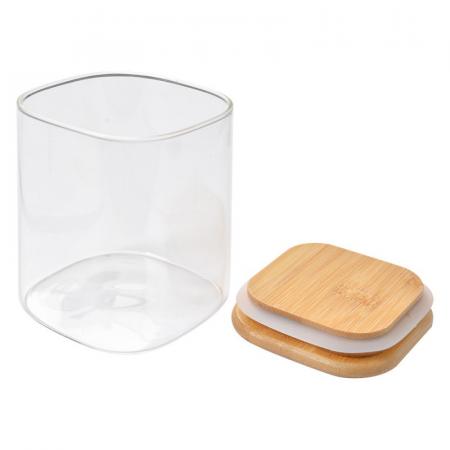 Clayre & Eef Vorratsglas 8x8x10 cm Transparant Glas Vorratsdose