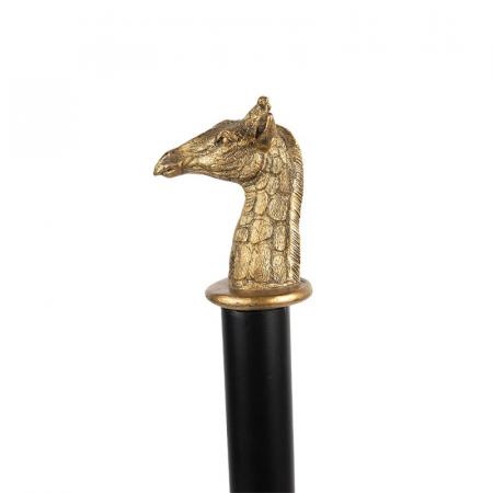 Clayre & Eef Küchenrollenhalter Ø 16x41 cm Goldfarbig Schwarz Kunststoff Rollenhalter