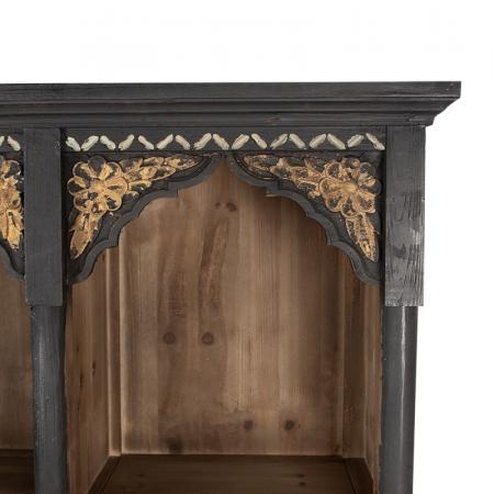 Clayre & Eef Bücherschrank 152x40x193 cm Schwarz Holz Fächerregal