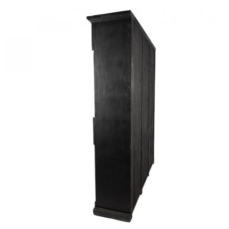 Clayre & Eef Bücherschrank 152x40x193 cm Schwarz Holz Fächerregal