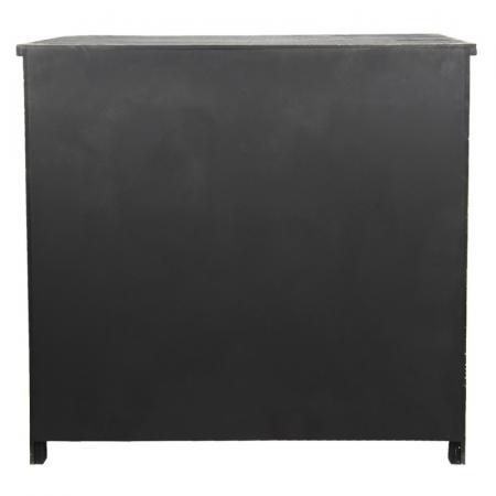 Clayre & Eef Schubladenschrank 96x40x94 cm Schwarz Holz Schrank