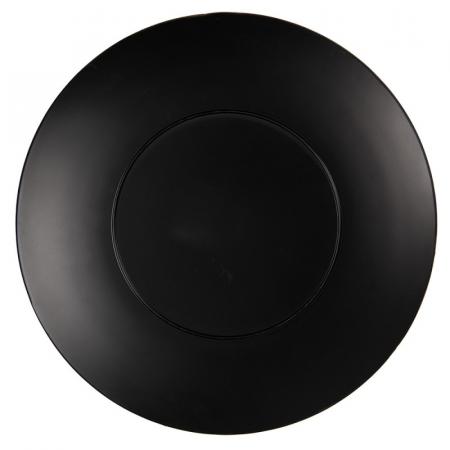 Clayre & Eef Unterteller Ø 33 cm Schwarz Weiß Kunststoff Weihnachtsbäume