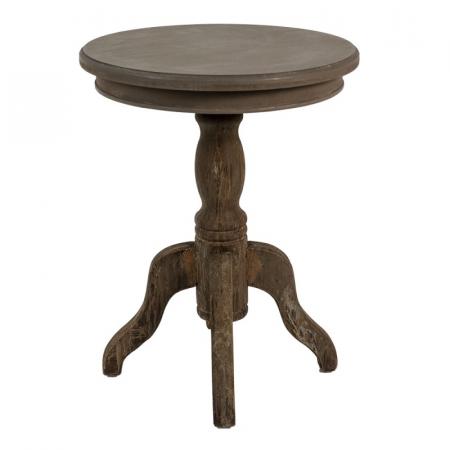 Clayre & Eef Beistelltisch Ø 50x65 cm Braun Holz Rund