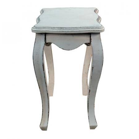 Clayre & Eef Beistelltisch 52x35x58 cm Weiß Holz Kunststoff