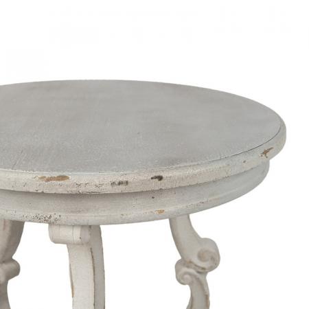 Clayre & Eef Beistelltisch Ø 66x64 cm Grau Holz Rund Pflanztisch