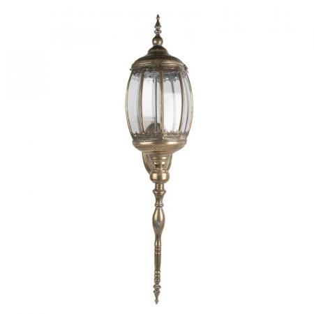 Clayre & Eef Wandleuchte 26x30x109 cm Goldfarbig Eisen Glas Wandlampe