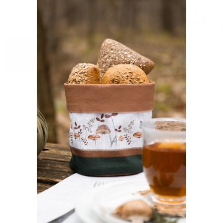 Clayre & Eef Geschirrtuch 50x70 cm Beige Baumwolle Pilze Küchentuch