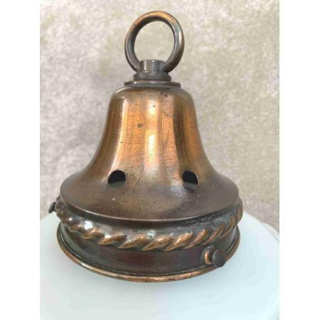 Weißes Opal Glas Deckenlicht, frühes 20. Jahrhundert