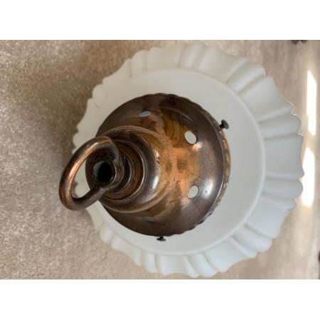 Weißes Opal Glas Deckenlicht, frühes 20. Jahrhundert