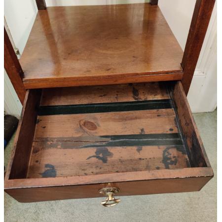 Georgianischer Mahagoni Waschständer, washstand with later copeland spode italian range bowl