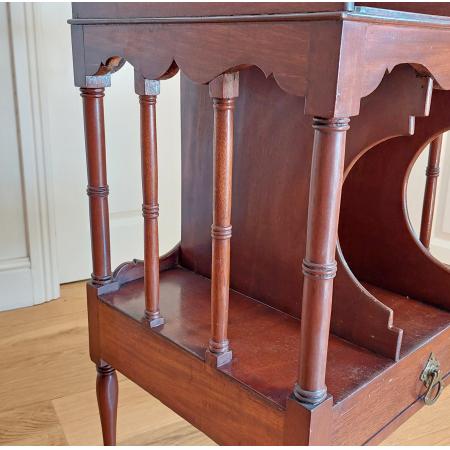 edwardianischer Mahagoni Musikschrank, Zeitschriftenregal