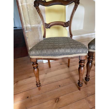 3er Set viktorianische Esszimmerstühle