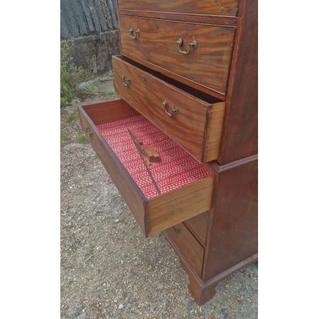 Georgianische Mahagoni Tallboy Kommode