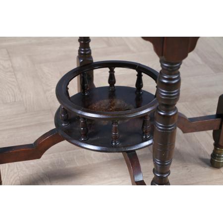 edwardianischer Tisch aus Walnuss, achteckiger Beistelltisch