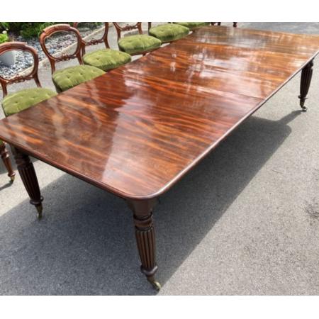Antiker Esstisch, Ausziehtisch, großer Regency Tafeltisch
