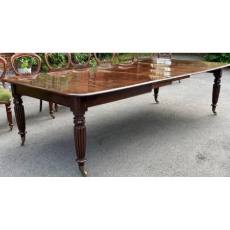 Antiker Esstisch, Ausziehtisch, großer Regency Tafeltisch