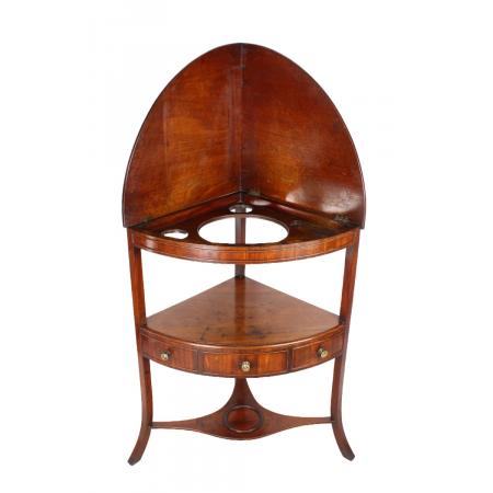 georgian washstand, aus Mahagoniholz im bow front style