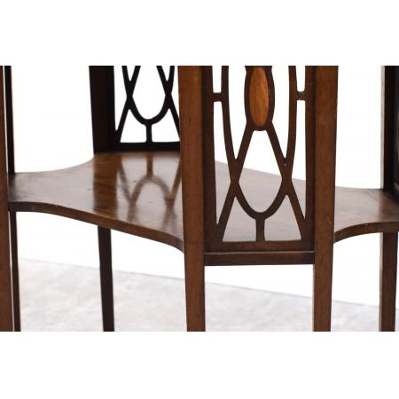 Edwardianischer Mahagoni Tisch, satinwood inlaid, zwei-stufig